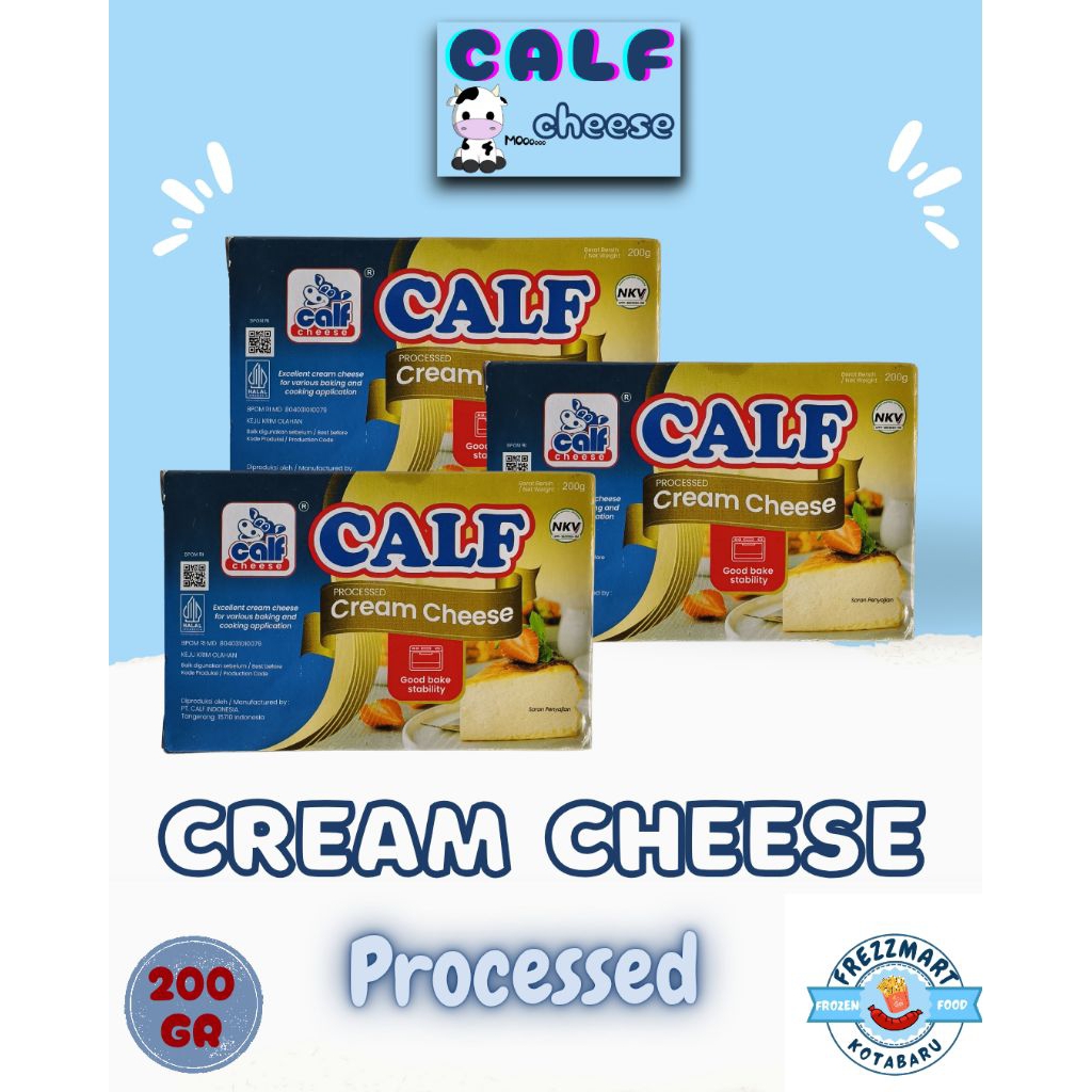

Calf Processed Cream Cheese 200 GR Ekonomis Murah Frozen Food Frezzmart Kotabaru