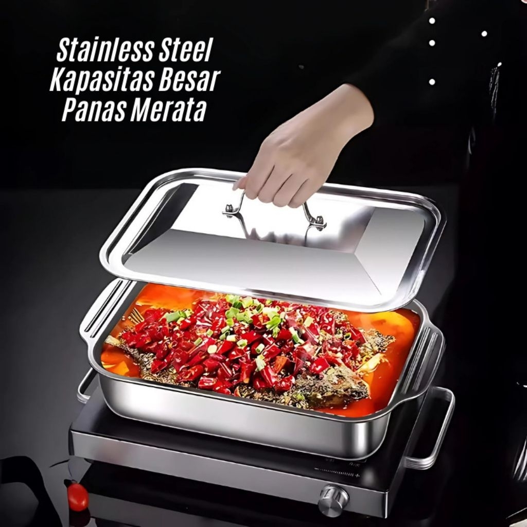 PRASMANAN LUXURY SEGI SUPER PREMIUM STAINLESS STEEL PANJANG 41 CM || PRASMANAN STAINLESS STEEL TEBAL