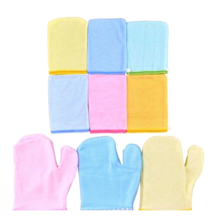 1 Lusin (12 pcs) Waslap Bayi Kotak / Jari Bahan Handuk PE