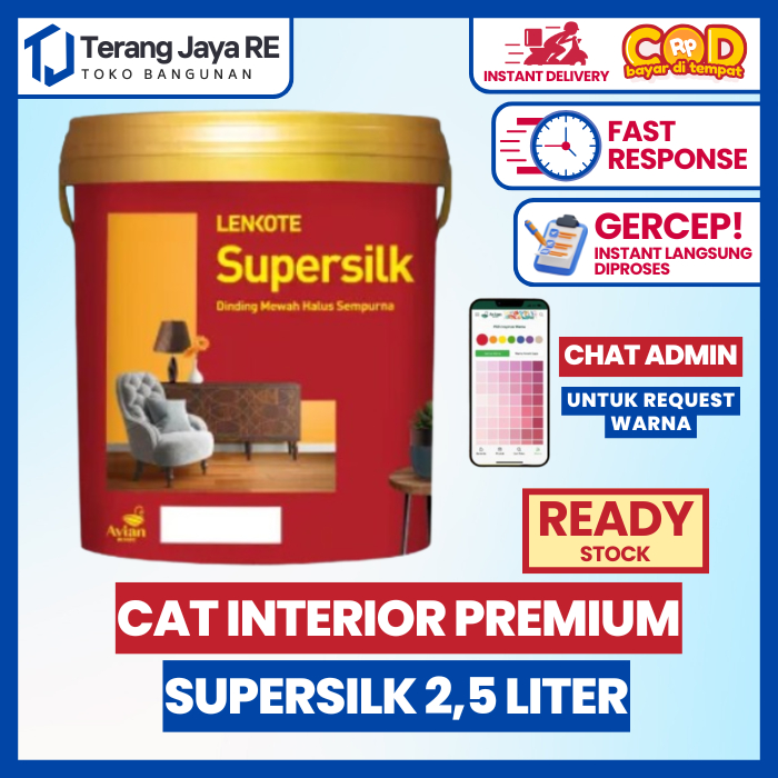 SUPERSILK 2,5 Liter - Cat Tembok INTERIOR PREMIUM LENKOTE