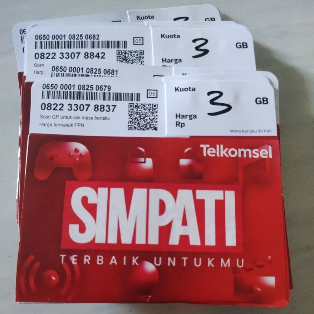 KARTU PERDANA TELKOMSEL KUOTA 3 GB SEGEL (BELOM REGISTRASI)