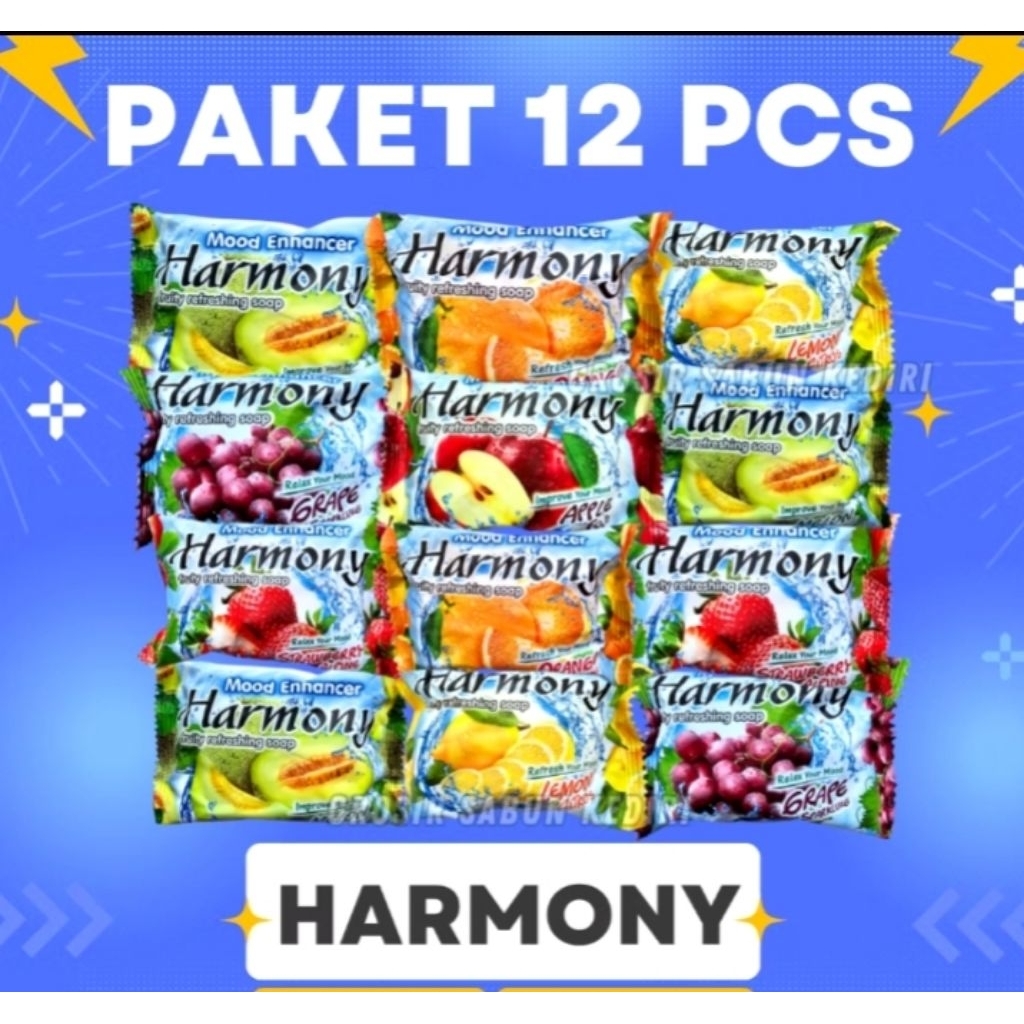 

12 pcs sabun harmony 70g