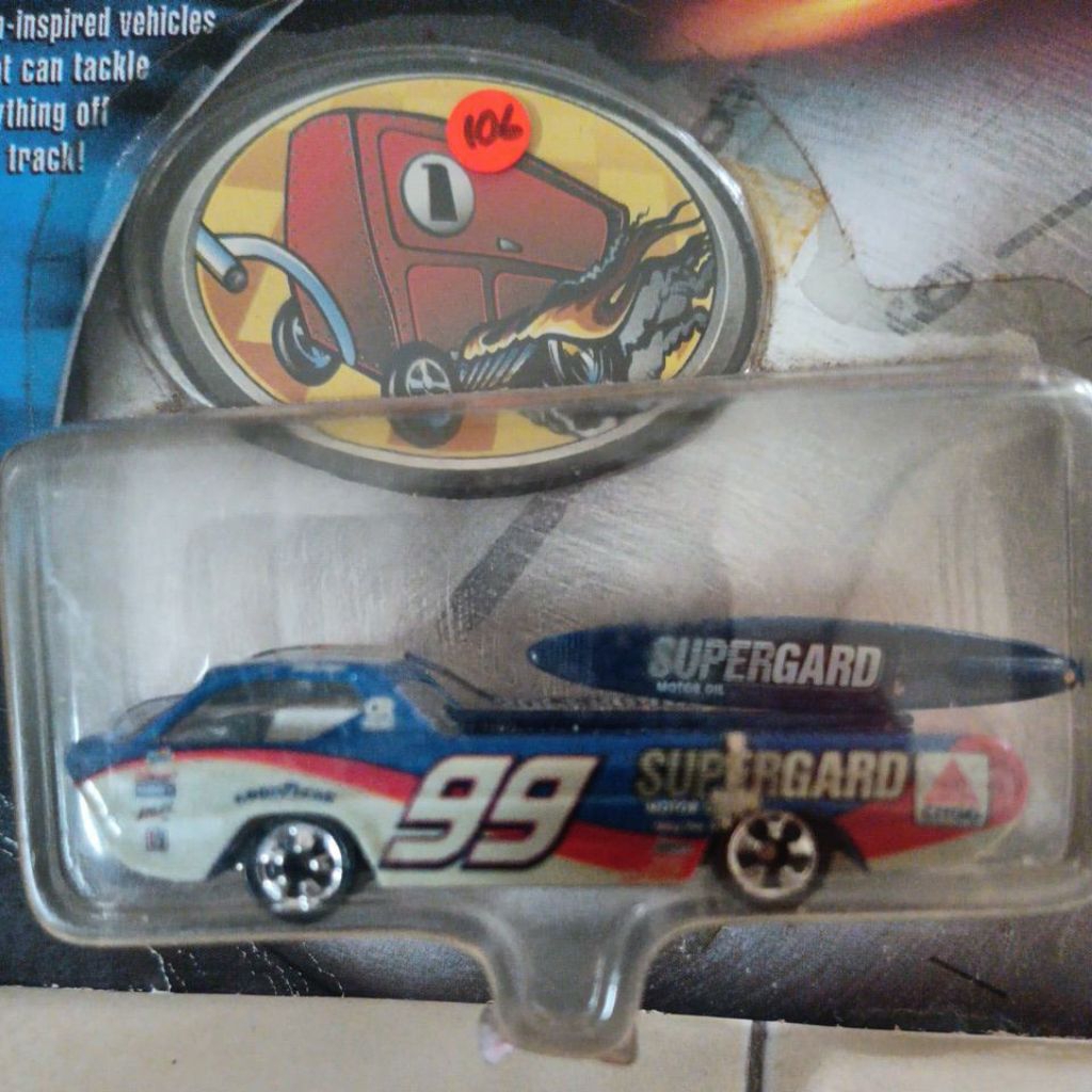 HOTWHEELS RACING 2001 SUPERGARD DEORA NO.99 SURFING BOARD