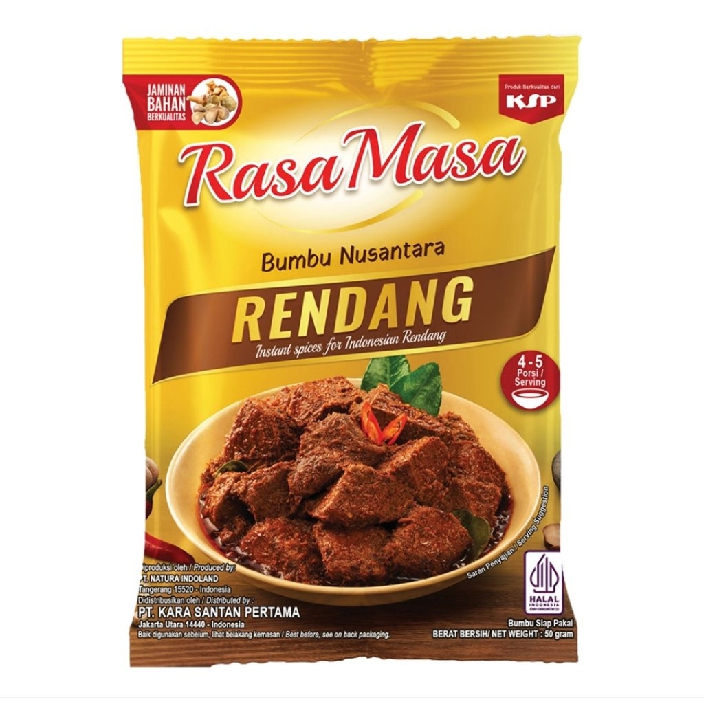 

Rasa Masa Bumbu Masak Instan Nusantara Rendang 50g