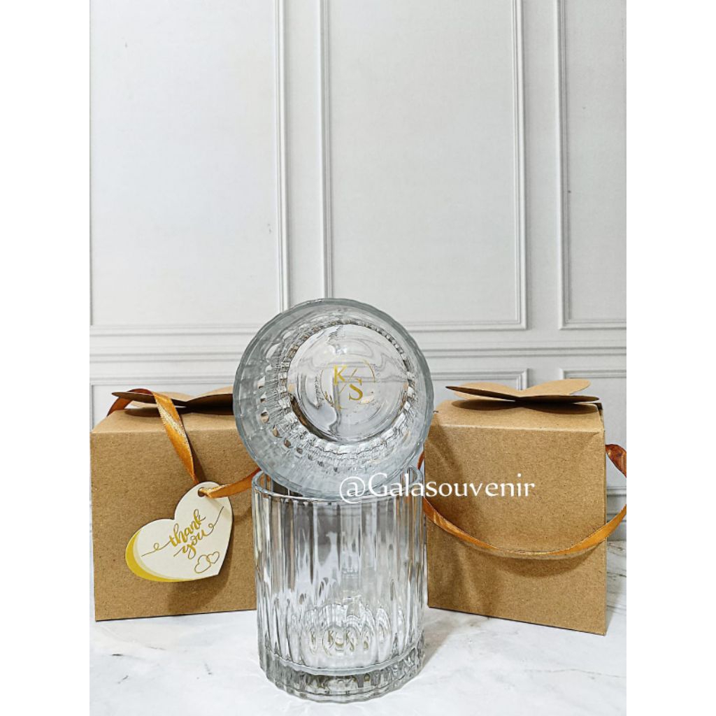 GELAS PICCA KEMAS BOX / GELAS PICCA / GELAS KACA / SOUVENIR GELAS KACA / SOUVENIR GELAS PISCCA
