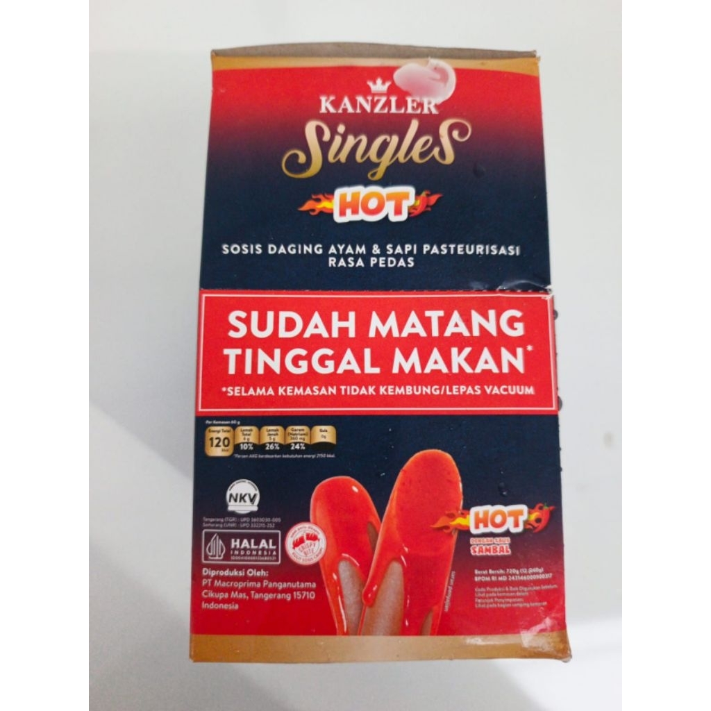 

KANZLER SINGLES SOSIS HOT – 60g