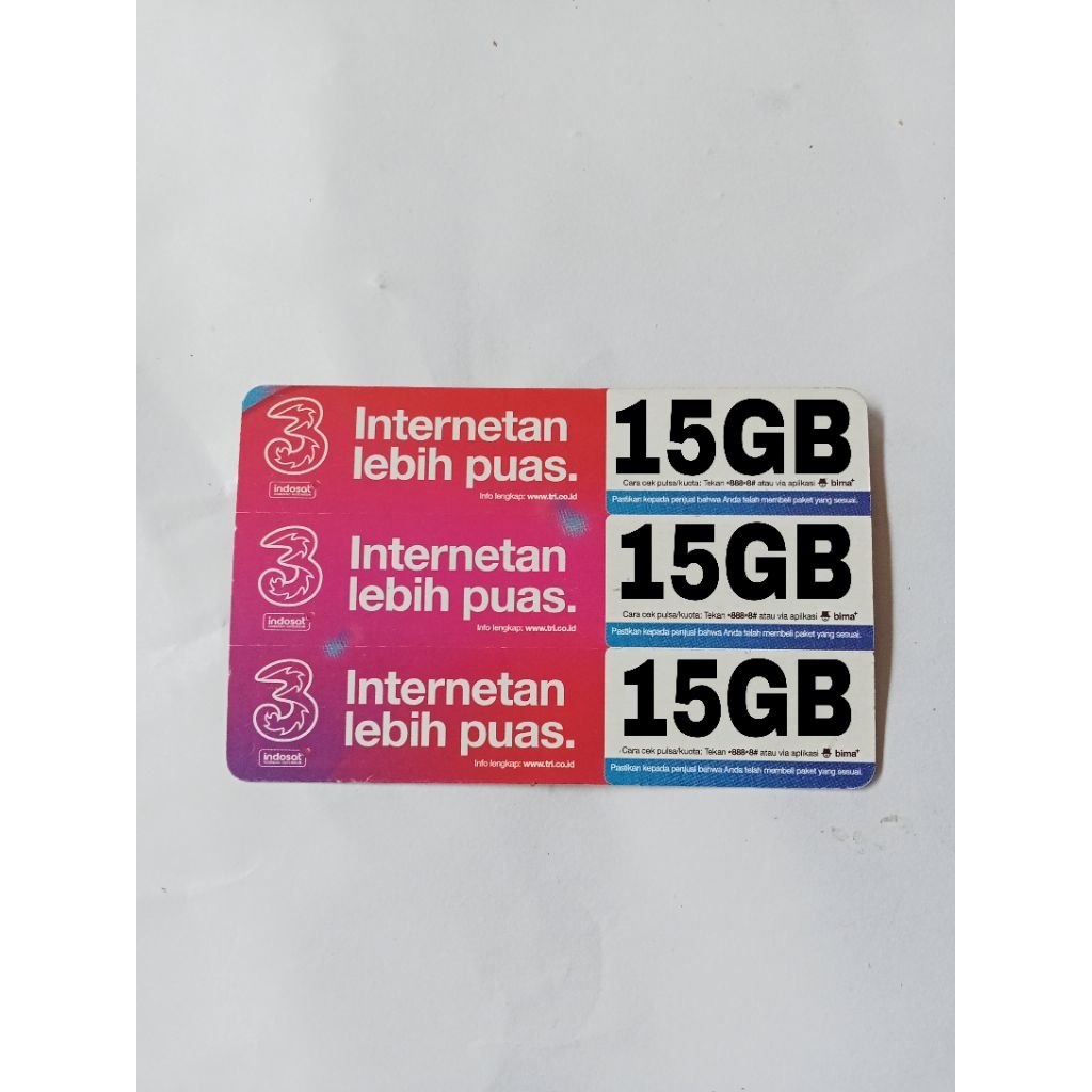 VOUCHER DATA TRI 15GB 7 Hari