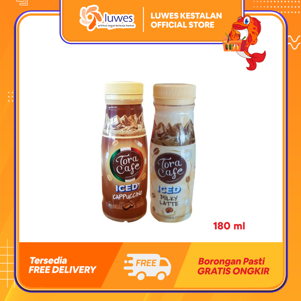 

Tora Cafe Kopi Botol 180ml Milky Latte / Cappucino Minuman Kopi Gula Dengan Creamer & Susu