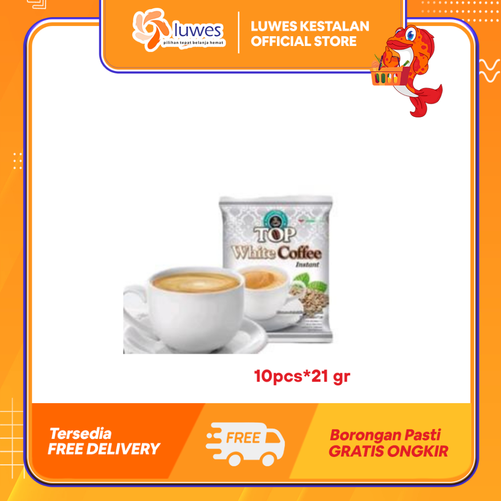

Top White Coffee 3 in 1 Kopi Instan 21gr isi 6pc