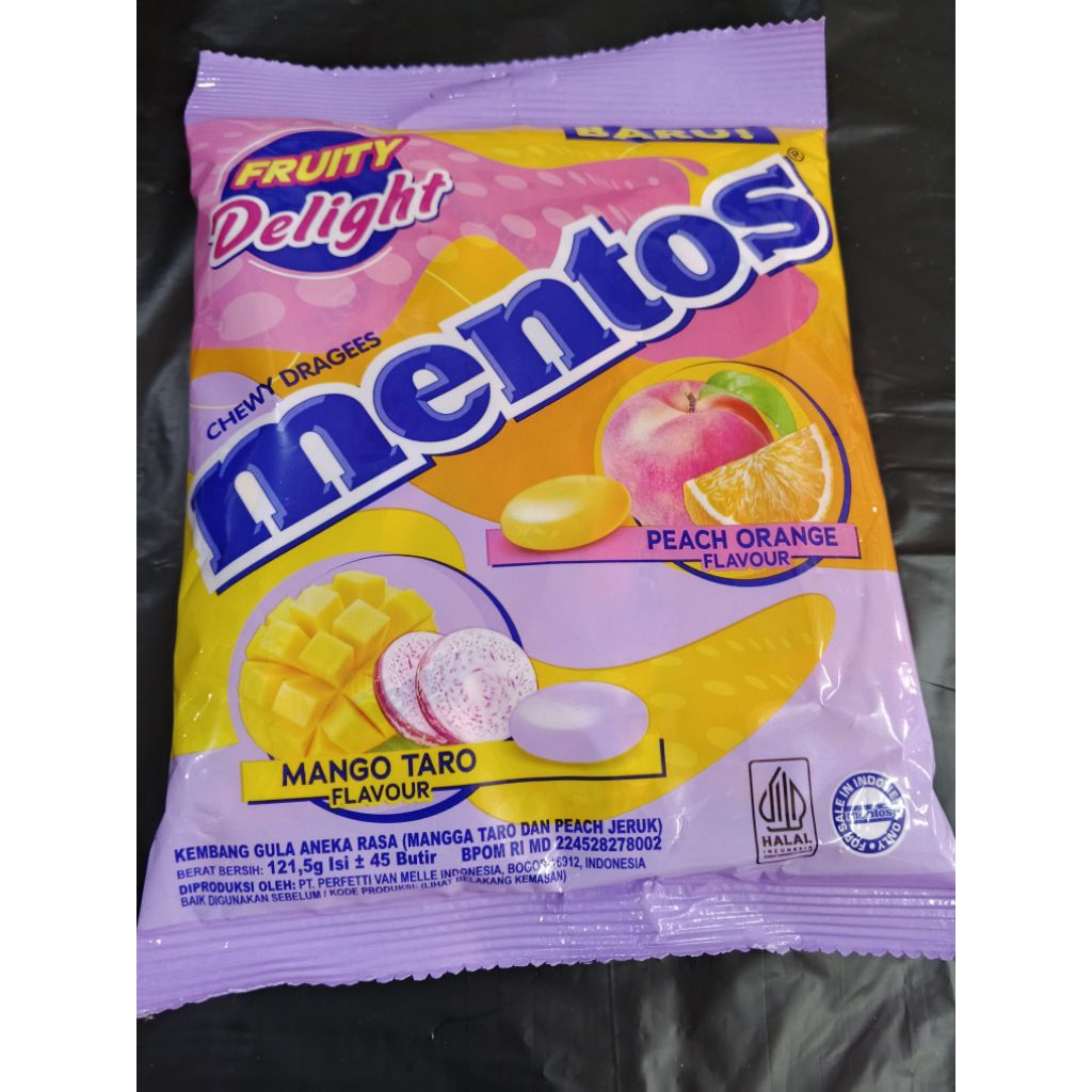 

Mentos sak rasa taro dan aneka rasa buah 1 pack isi 50 pcs
