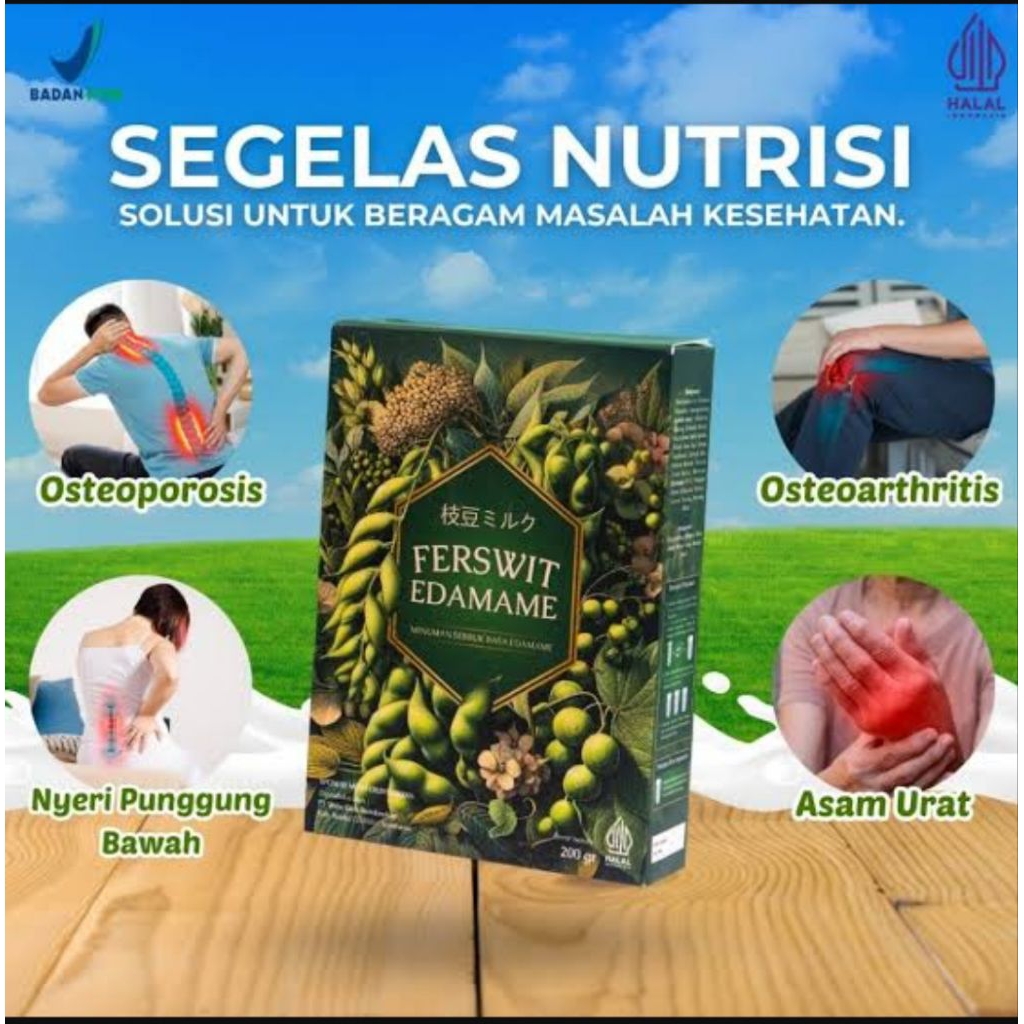 

Promo ferswit susu nabati edamame asli original menurunkan asam urat kolesterol hasil manjur