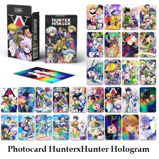 Photocard lomo card photo card lomocard 2 sisi anime koleksi Hunter x hunter Gon killua kurapika leo