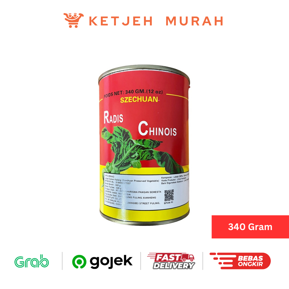 

Acar Lobak Kaleng Sayur Sawi Kaleng Cacoi Preserved Vegetable Radis Chinois Sze Chuan IKPS 340 Gram