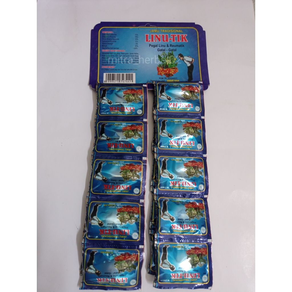 

jamu kapsul pegal linu reumatik LINU TIK biru Original