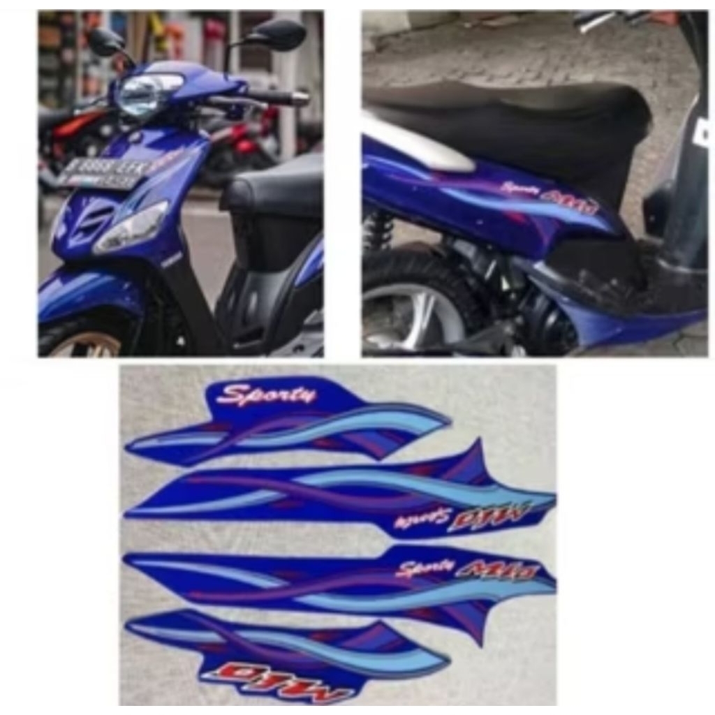 stiker striping lis body yamaha mio sporty ori 2005-2006 full set body motor