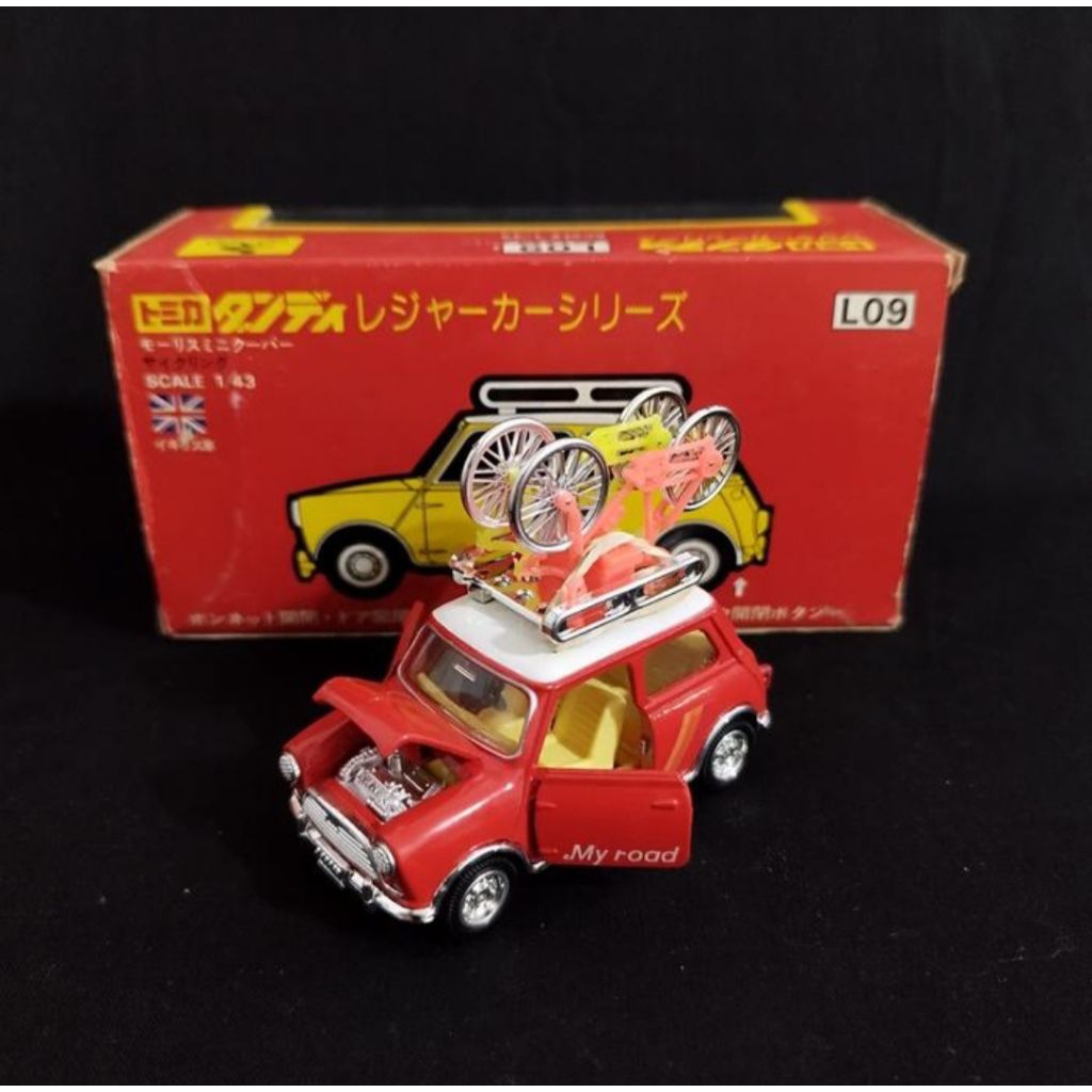 Tomica Dandy Japan L09 Morris Mini Cooper With Bicycles Skala 43
