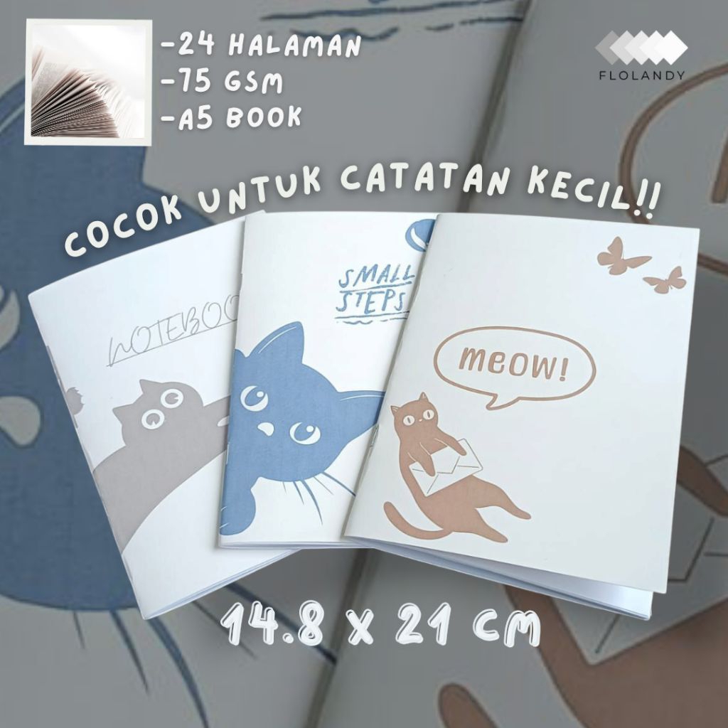 

Notebook Handmade A5 – Edisi Cat | Lucu, Estetik & Unik!