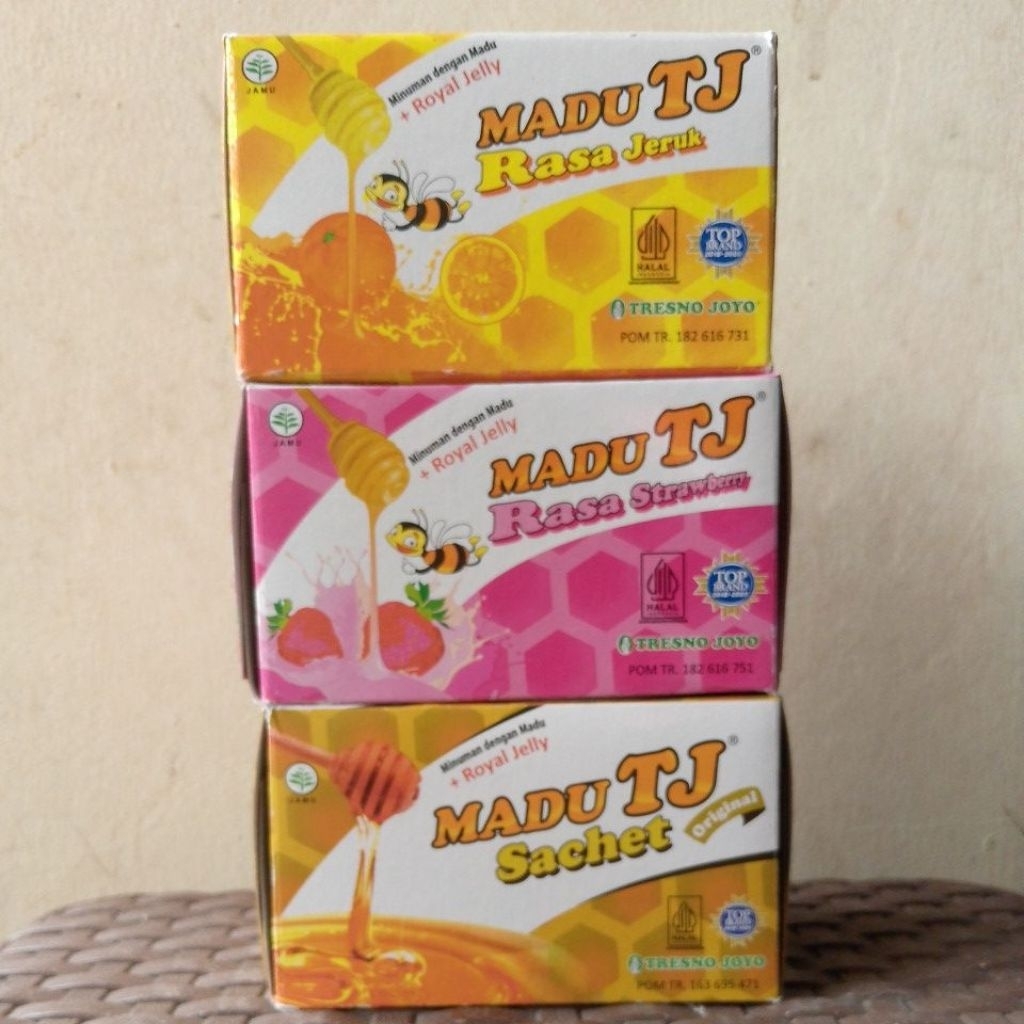 

MADU TJ SACHET RASA ORIGINAL,STROBERI DAN JERUK