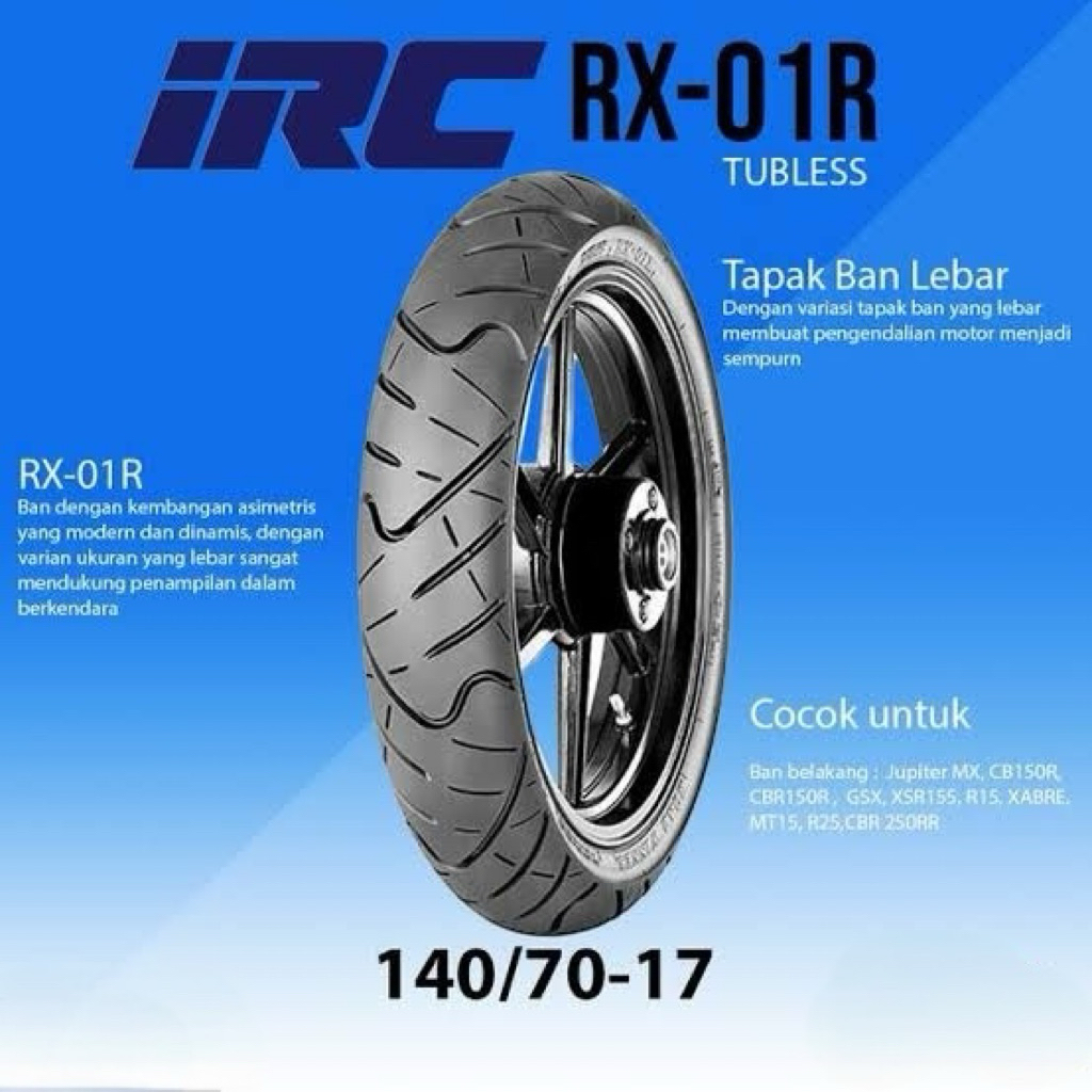 BAN TUBELESS IRC 140/70-17