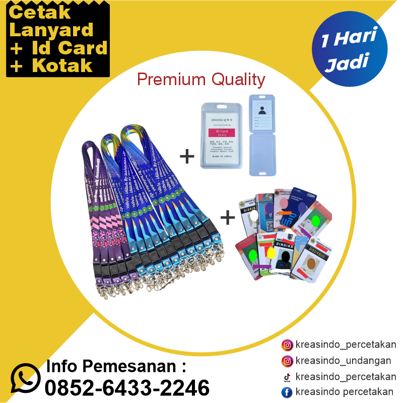

LANYARD CUSTOM NAMA & LOGO | TALI ID CARD DESAIN BEBAS |