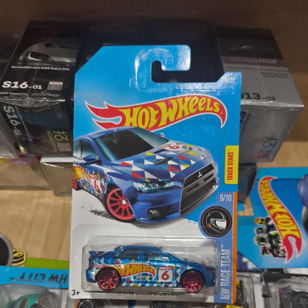 Hot Wheels 2008 Lancer Evolution HW Race Team Biru Blue 2016