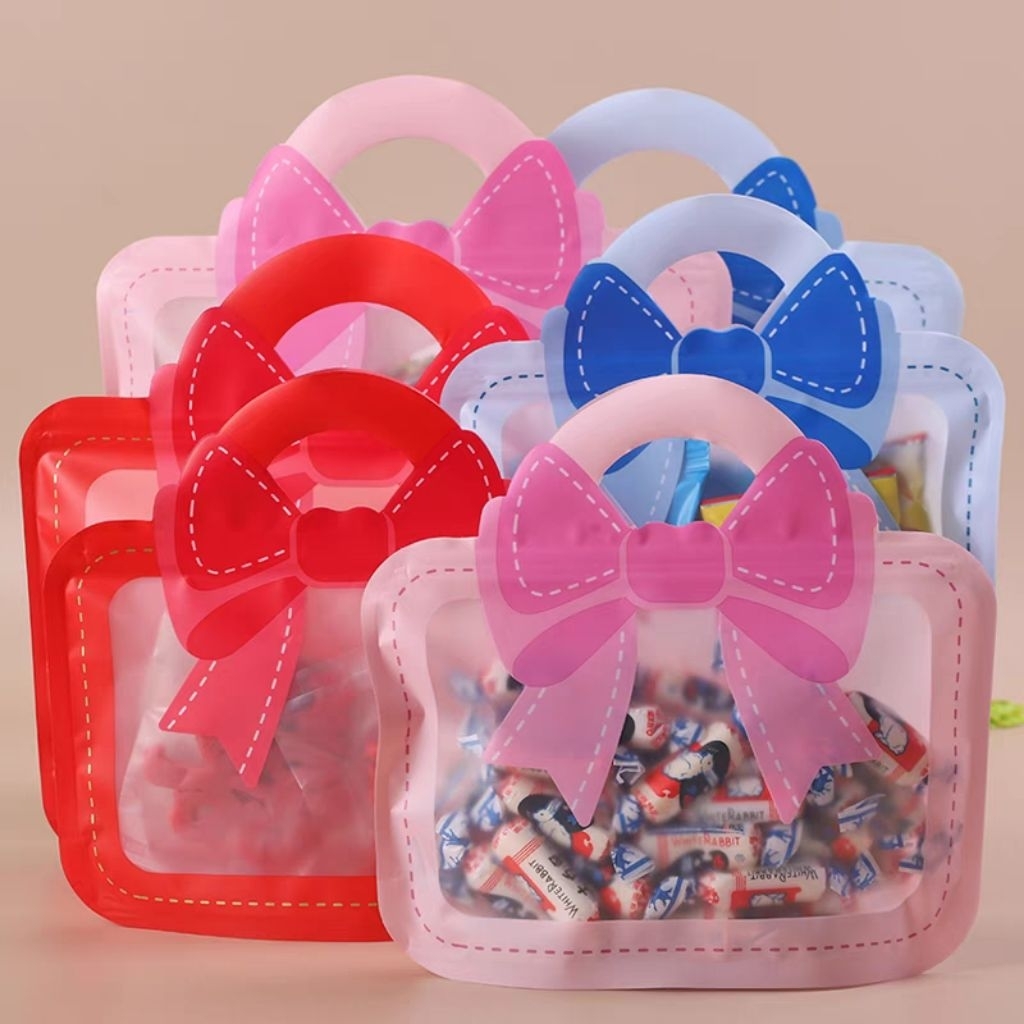 

Goodie Bag Ultah Anak/Goodie Bag Birthday 3D/Kantong ziplock/Kantong Souvenir Anak Lucu/ Goodie Bag Motif Pita/Plastik Kemasan Snack Candy