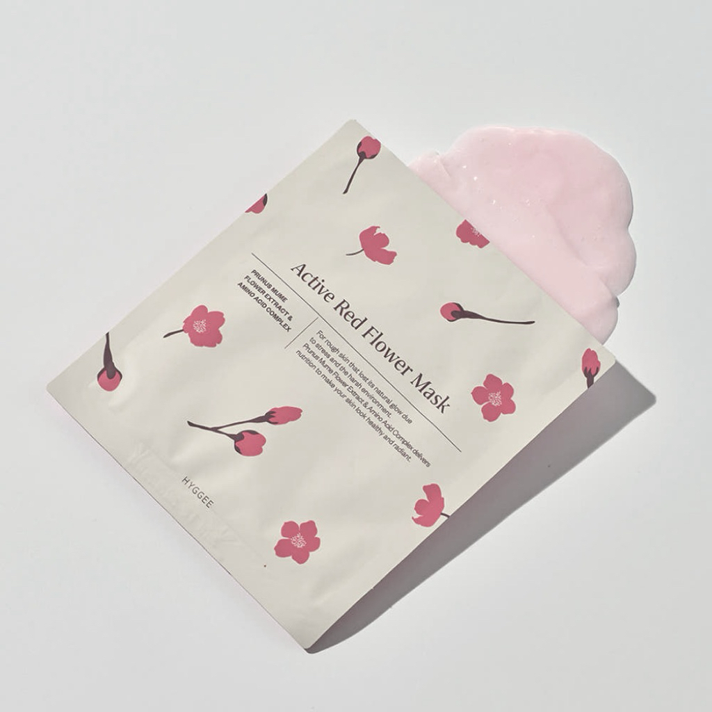 Hyggee Active Red Flower Mask 10 pcs