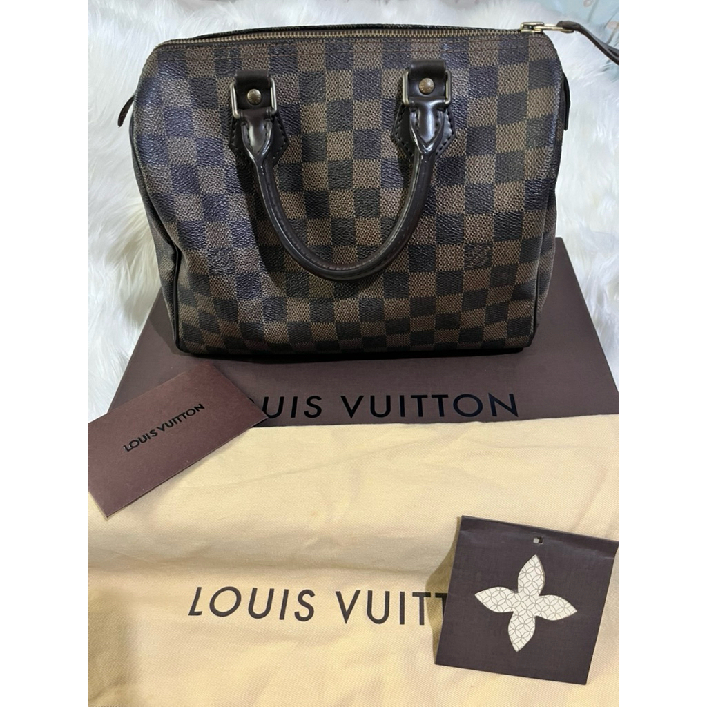 Authentic Preloved LV Speedy Damier Ebene Size 25