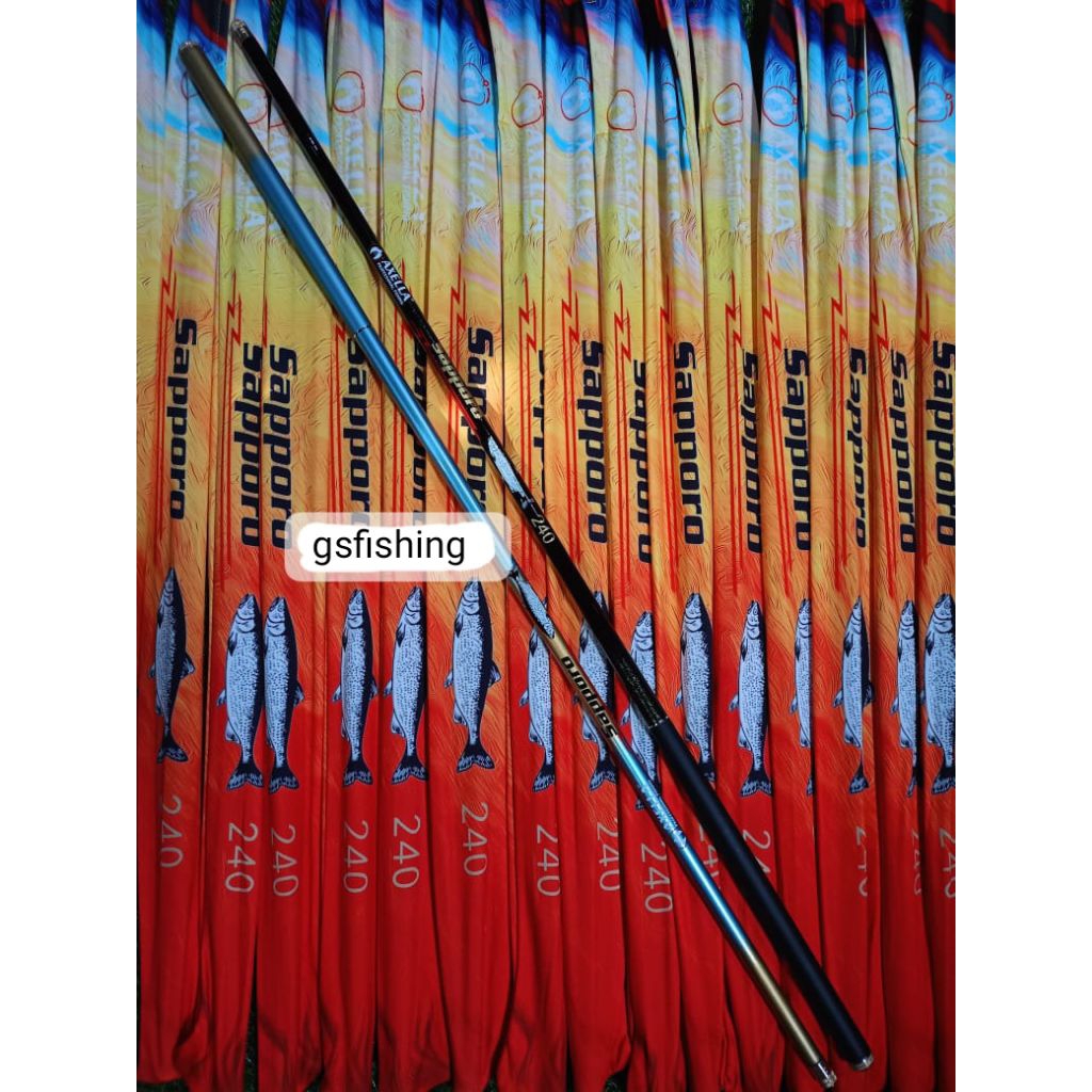 Joran tegek Axella saporo 360cm/450cm spek hard/kaku