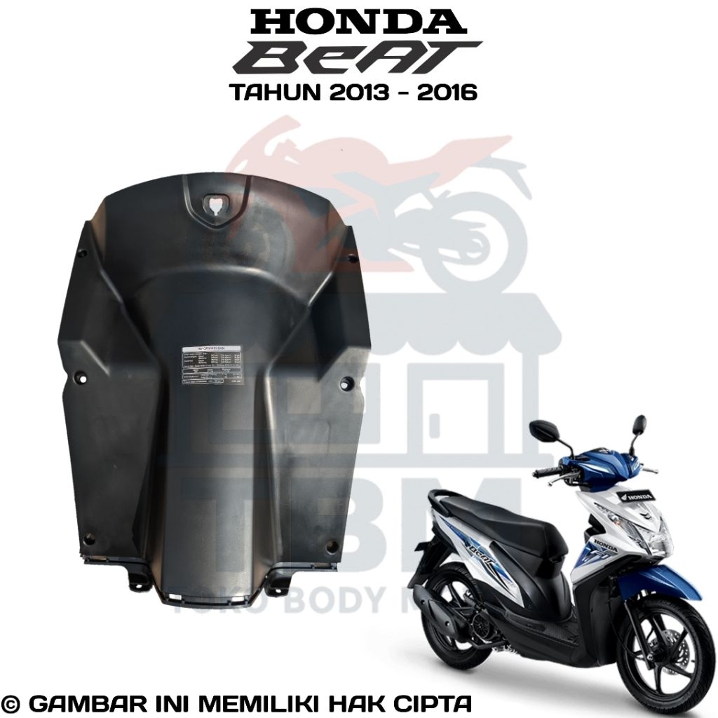 Dek Kunci Bawah Motor Honda BeAT FI Tahun 2013 - 2016 Stater Halus Stater Kasar Cover Body Kasar Bea