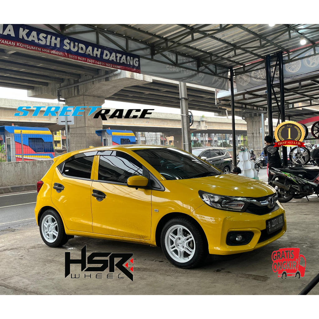 Paket Velg + Ban R15 Untuk Mobil Brio Hsr Aeri R15 +Ban 185 55 R15 Accelera phi-r