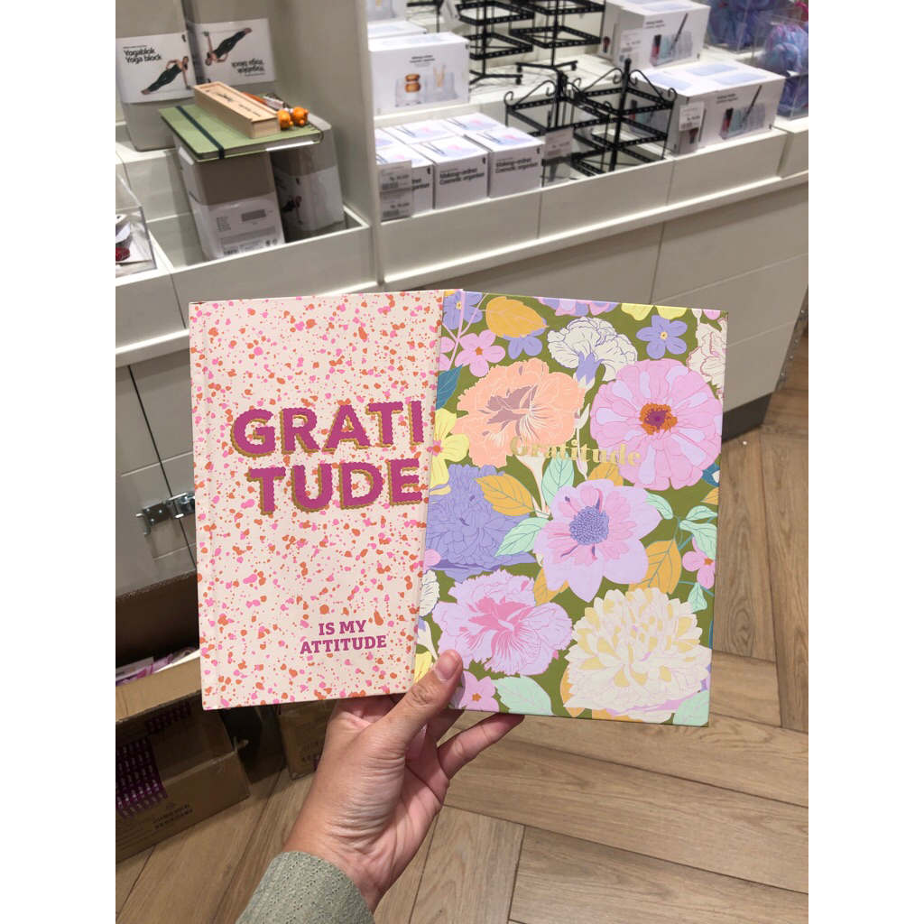 

[JASTIP FLYING TIGER] Flower Gratitude Journal Buku Tulis Garis Jurnal