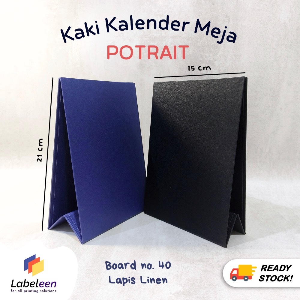 

Kaki Kalender Meja Potrait A5 | Kaki Kalender Hitam Biru | Tatakan Kalender Duduk Linen | Dudukan Penopang Hardcover
