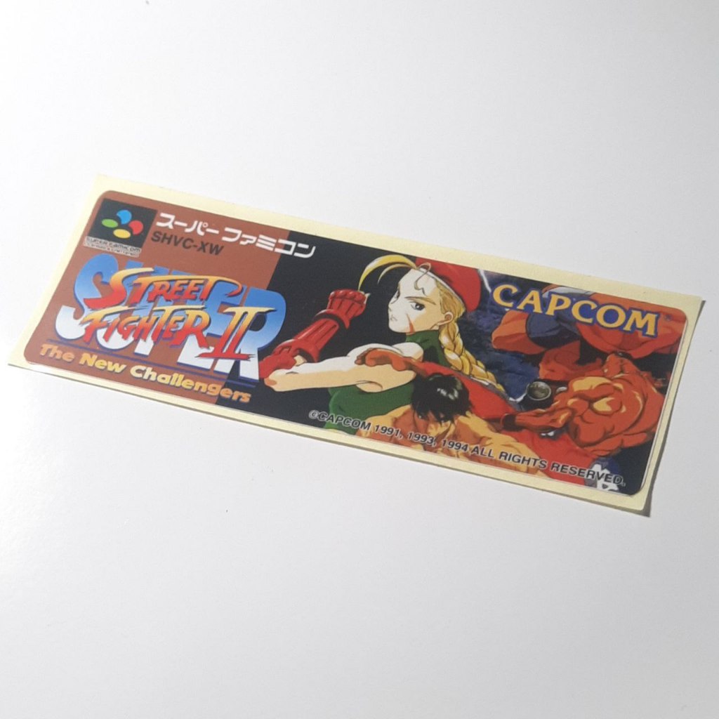 Kaset Super Nintendo SNES 16 Bit Super Street Fighter 2 Label Super Famicom Game Judul Satuan Jadul