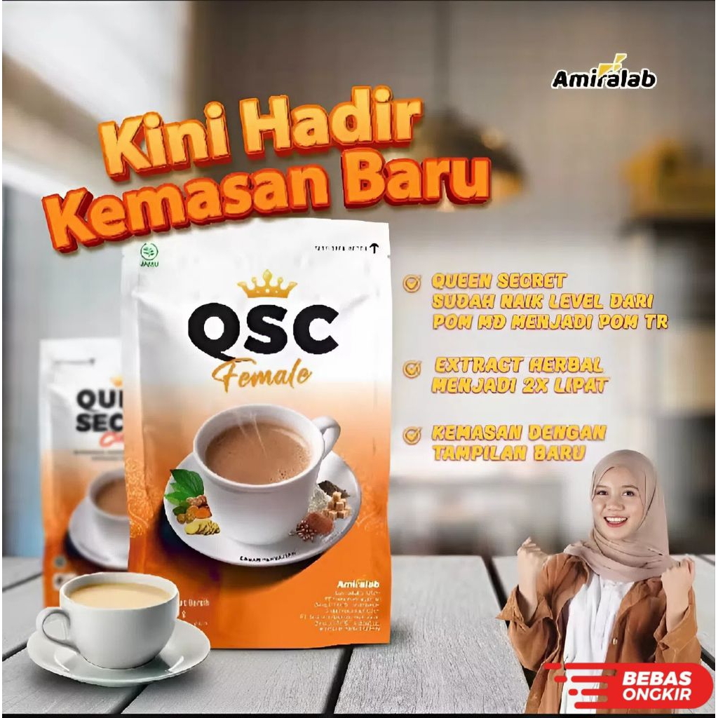 

QSC FEMALE 2 POUCH KOPI HERBAL BERAT 100GRAM HERBAL HALAL
