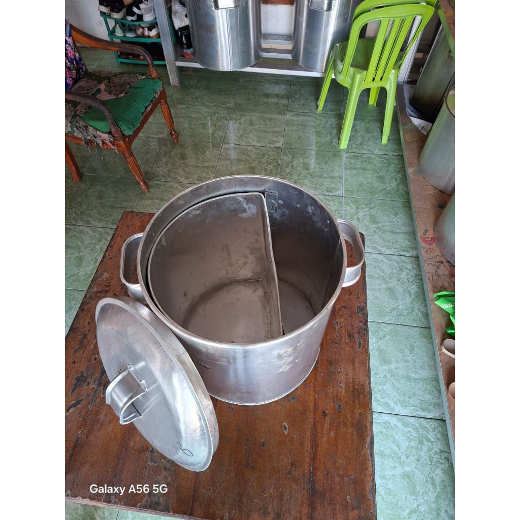 Dandang mie ayam alumunium tebal 0,8