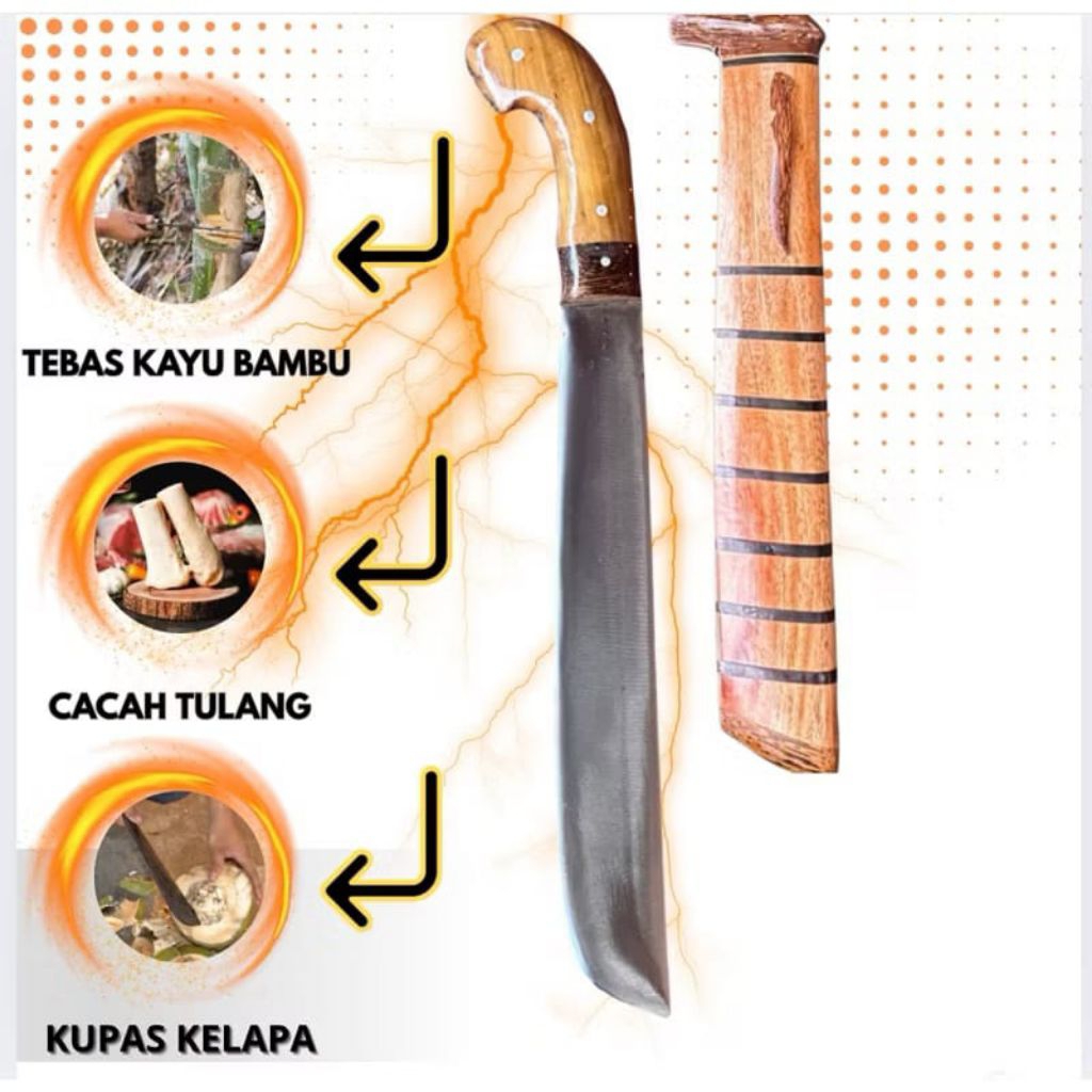 Golok Jepit Kuat | Golok kebun Per Baja Asli | Perkakas kebun serbaguna