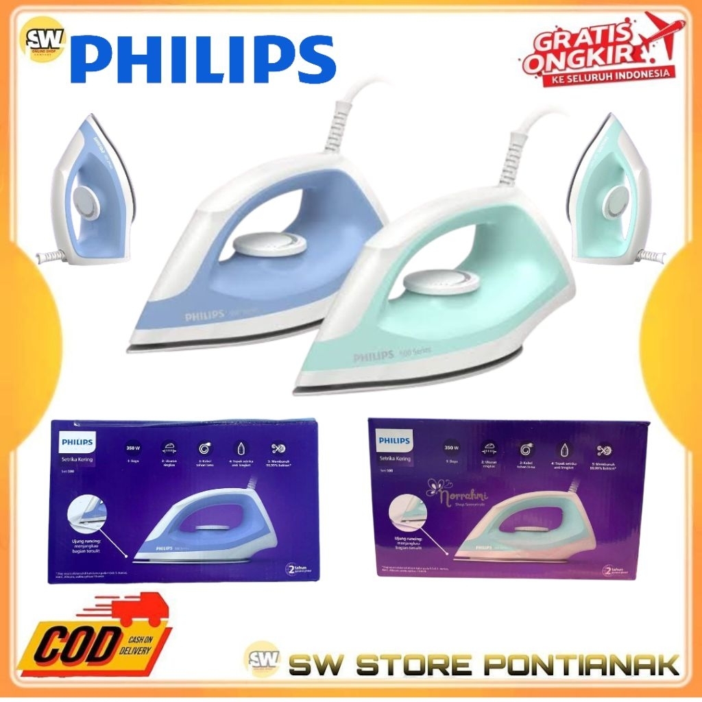 PHILIPS SETRIKA DST-0510 / SETRIKA PHILIPS DST 0510 ORIGINAL / SETRIKA LISTRIK PHILIPS BAGUS DAN MUR