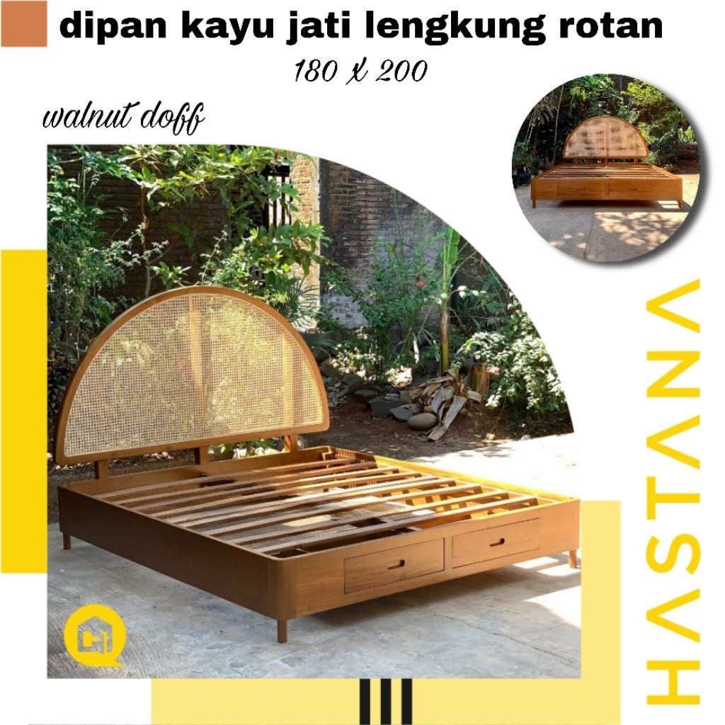 dipan minimalis laci dipan sandaran lengkung rotan dipan rotan dipan laci dipan minimalis