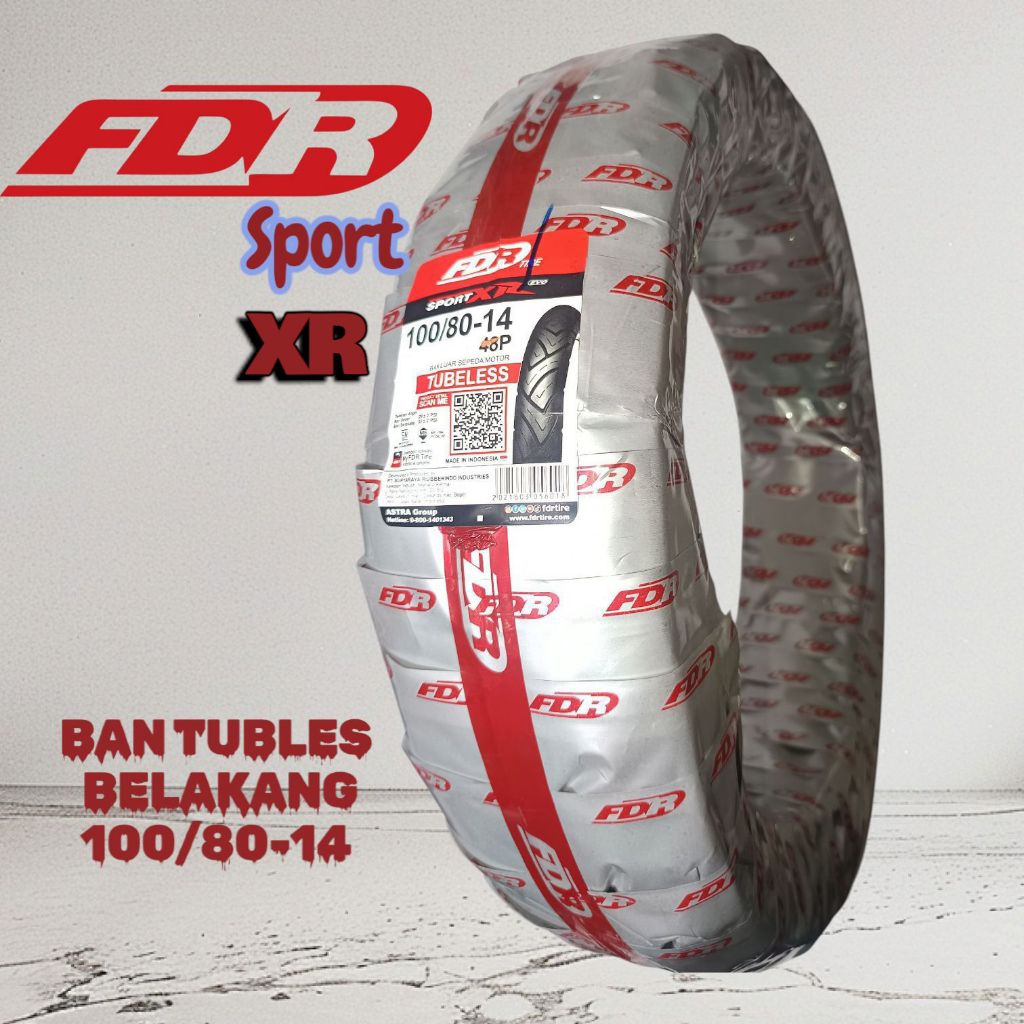 Ban Tubles Belakang Fdr Sport Xr Evo Vario 125 150 100/80-14