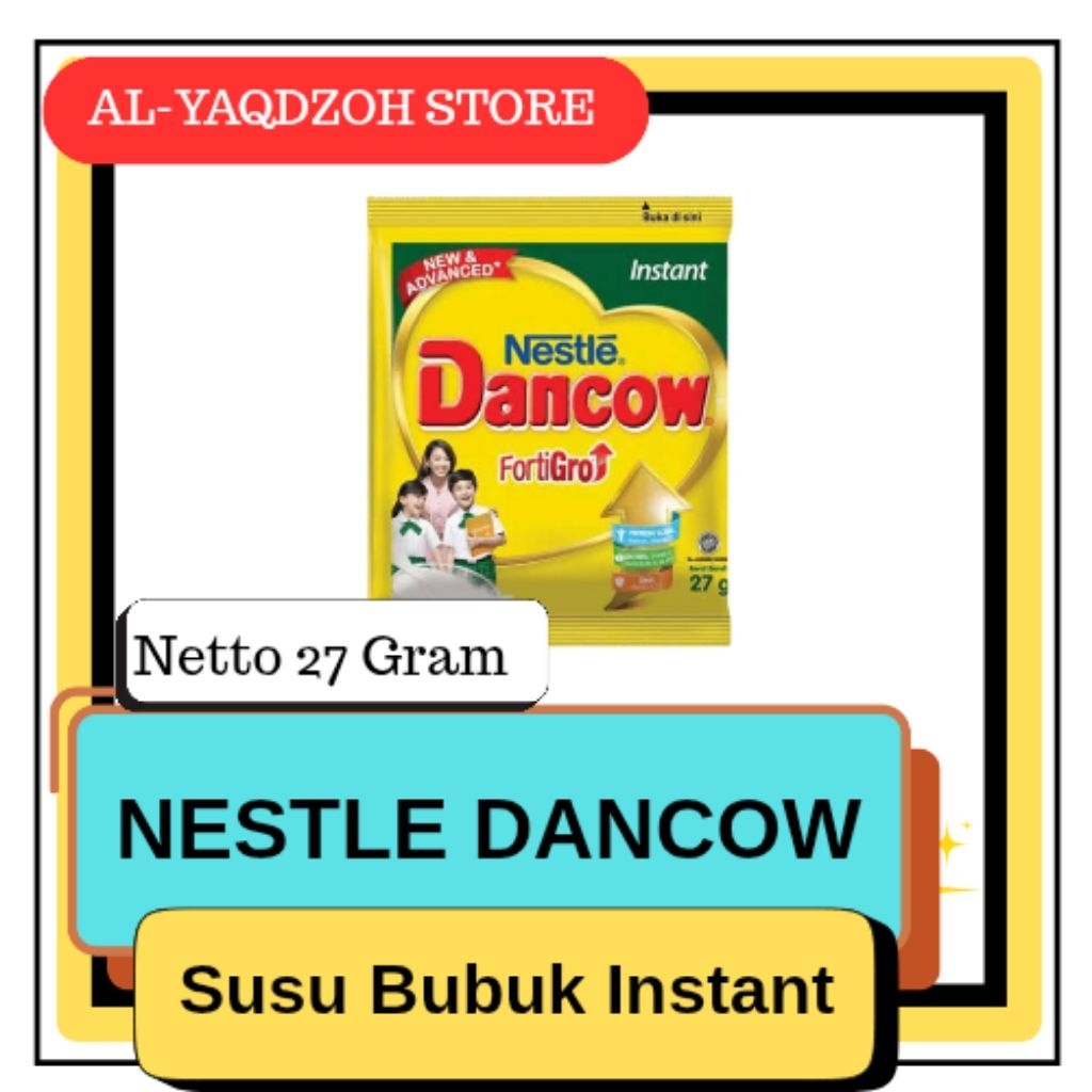 

Nestle DANCOW FortiGro | Susu Bubuk Instant | Netto 27 Gram Sachet