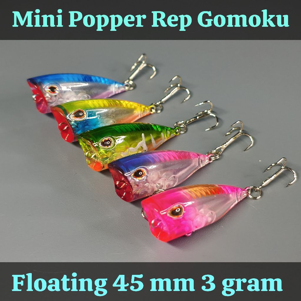 Lure Mini Popper Replika Gomoku Popper 45mm 3gram