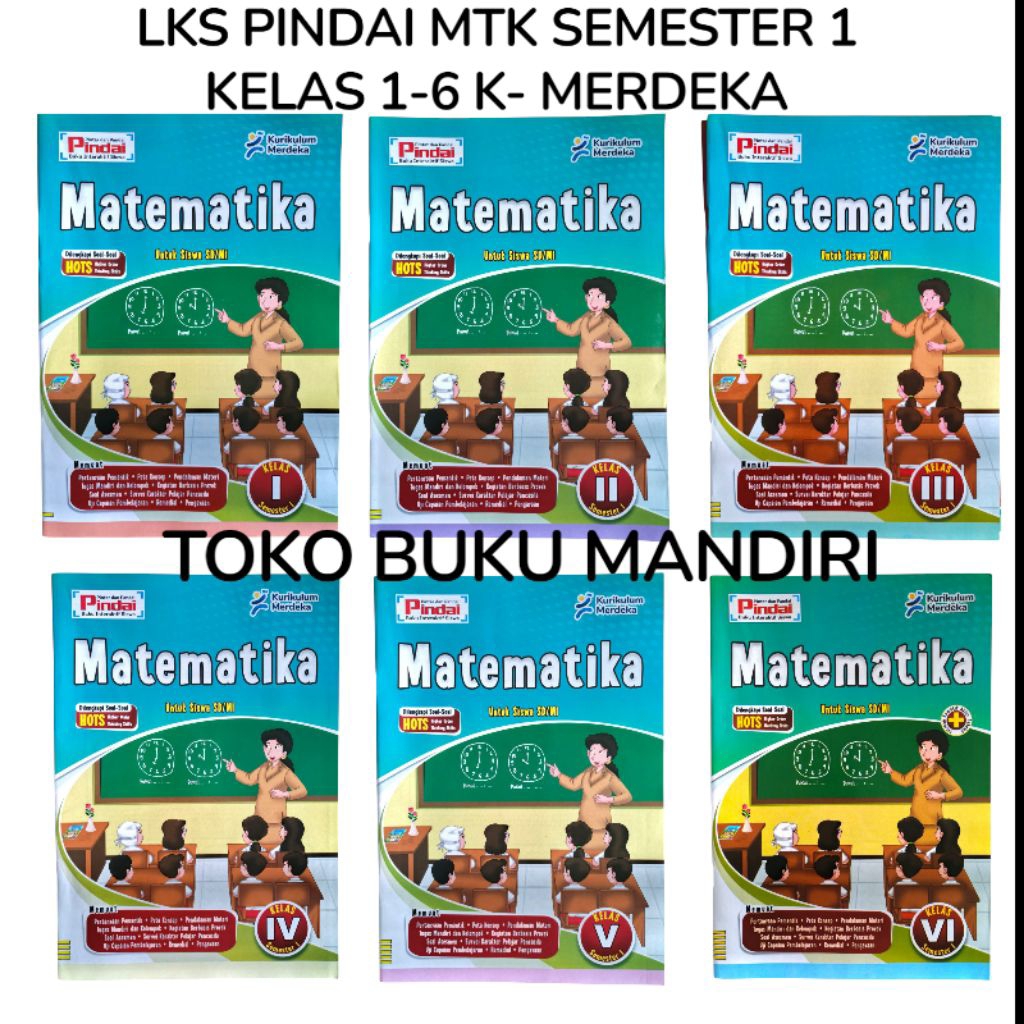 LKS PINDAI MATEMATIKA KELAS 1-6 SD KURIKULUM MERDEKA TERBARU 2025
