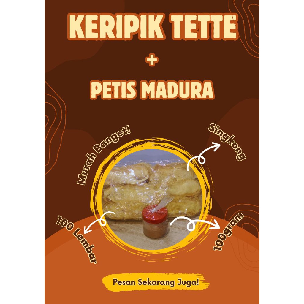 

(PAKET BUNDLING)Keripik Tette+Petis Ikan Tuna Asli Madura Emping Singkong Keripik Singkong Khas Madura Petis Bumbu Rujak Oleh Oleh Khas Madura