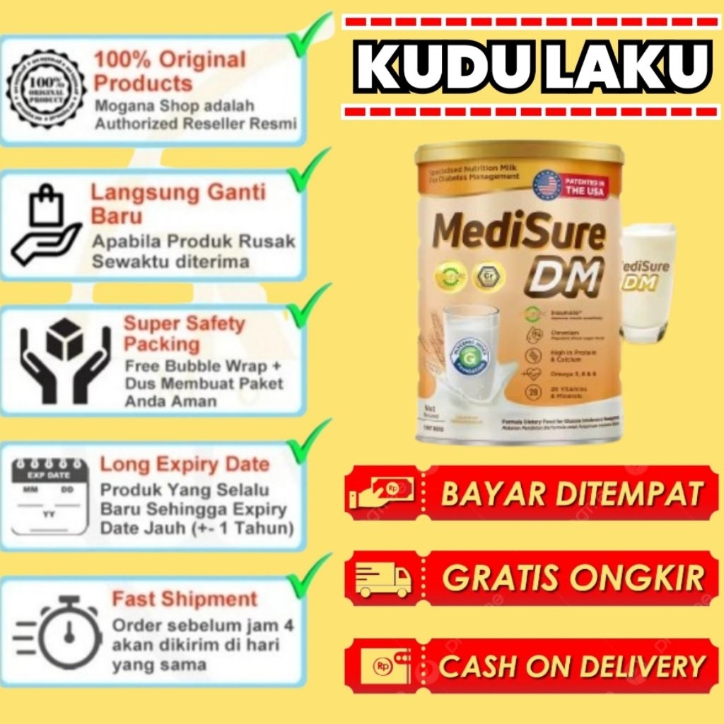 

Medisure DM Asli Susu Untuk Diabetes & Gula Darah Original Resmi BPOM