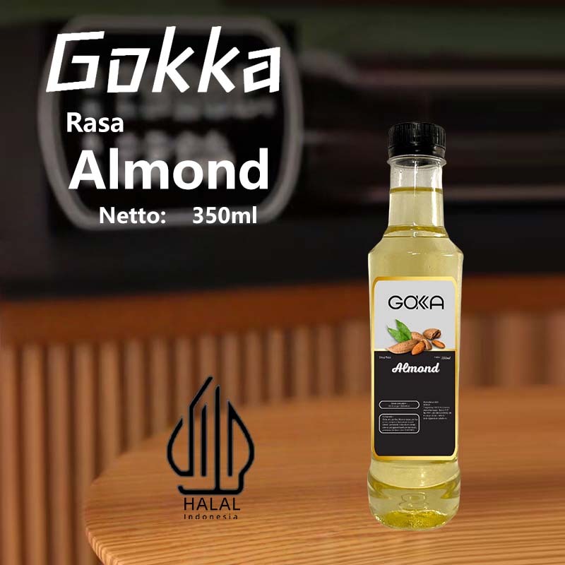 

GOKKA Almond Flavored Syrup 350ml / Sirup Almond - Minuman Segar Rasa Almond / Almond Syrup