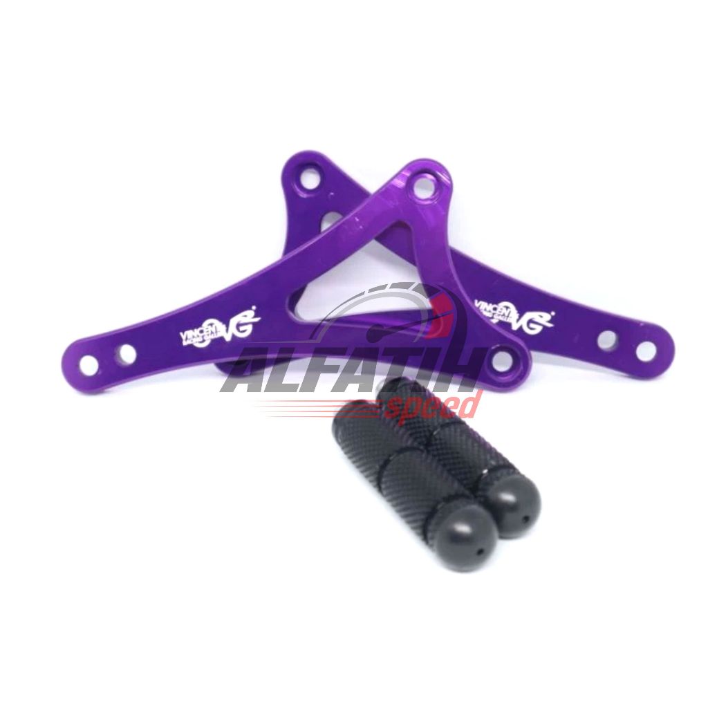 FOOTSTEP STEP DRAG MATIC MIO BEAT VRG RACING CNC ALUMUNIUM ANODIZE