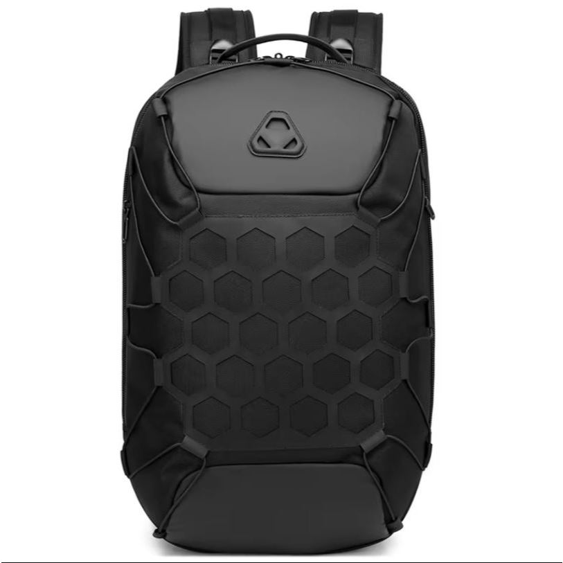Tas Laptop Ozuko #9348 Waterproof Backpack Bag Kuliah Travel Hitam