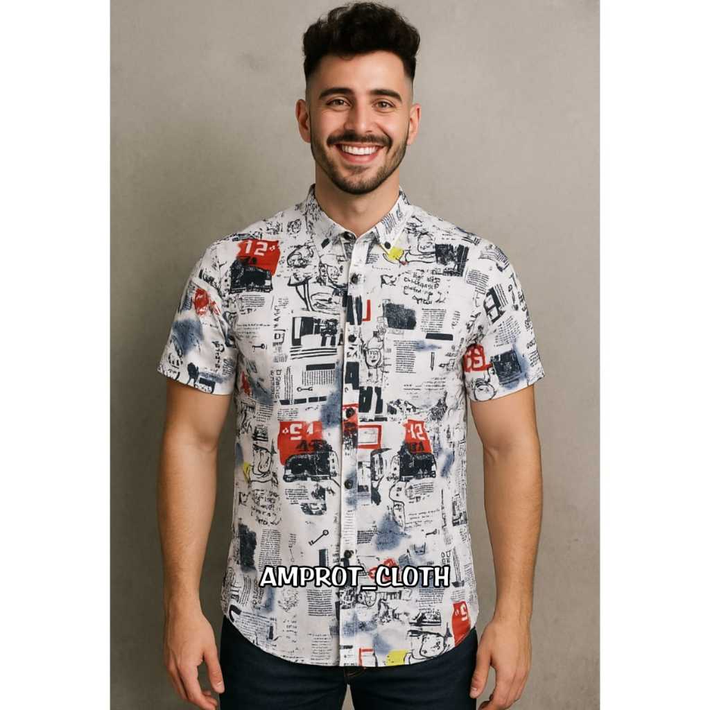TERBARU KEMEJA MOTIF PRIA DEWASA / HEM PRIA CASUAL MOTIF / KEMEJA HAWAI KEMEJA SANTAI TERBARU KEREN