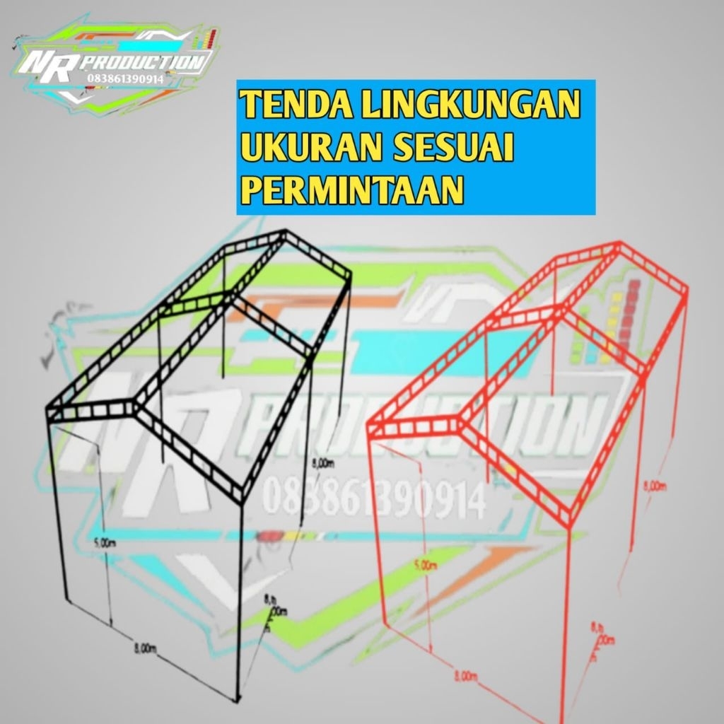 RANGKA TENDA DAN TERPAL / TENDA PARKIRAN / TENDA HAJATAN / TENDA PESTA